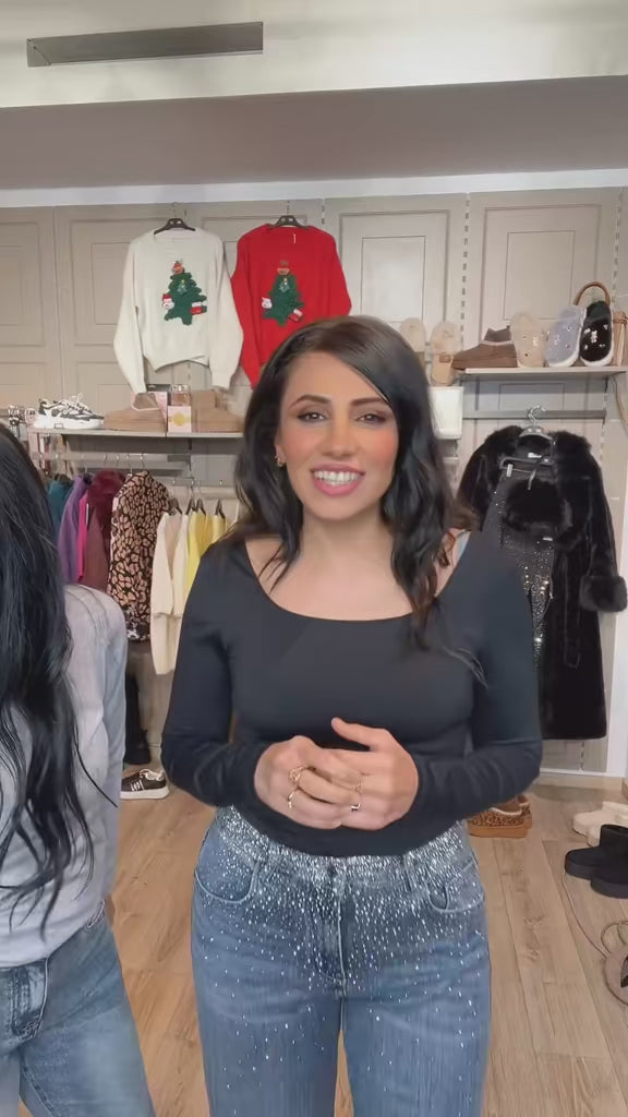 Baggy Style Danity Glitzer Jeans – Wide Leg – Strass Glitter – Sparkly Jeans The Orginal New Version