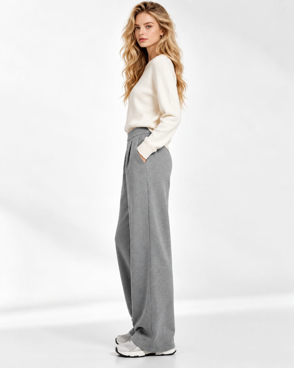 Elegante Wide-Leg Hose mit Bundfalten