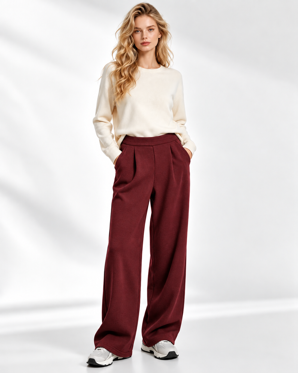 Elegante Wide-Leg Hose mit Bundfalten