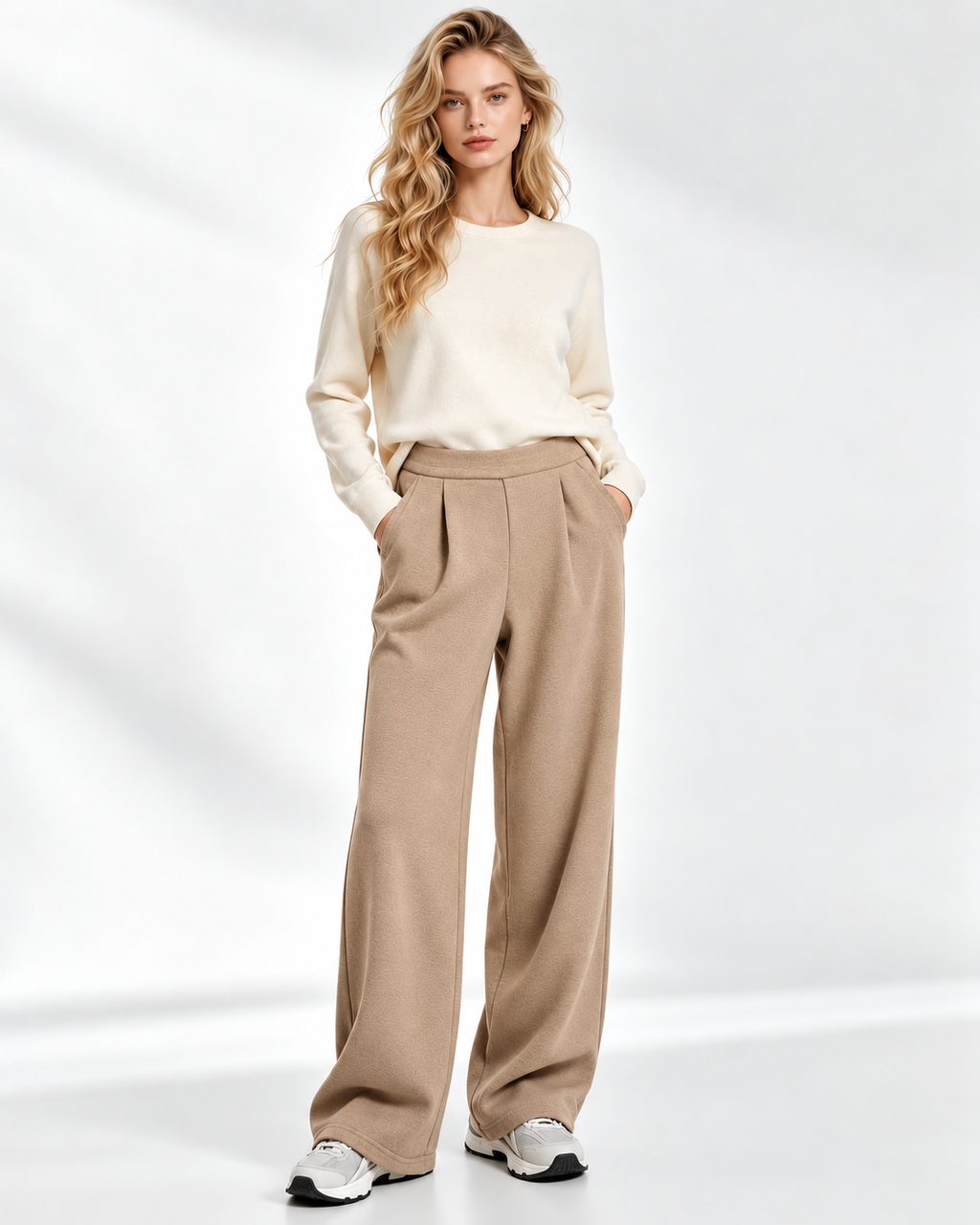 Elegante Wide-Leg Hose mit Bundfalten