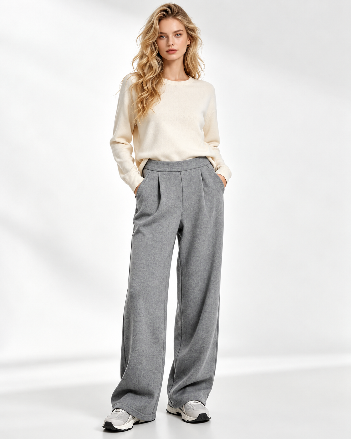 Elegante Wide-Leg Hose mit Bundfalten